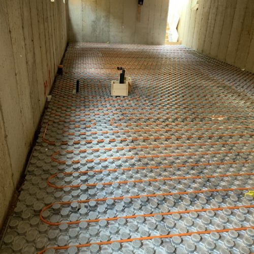 Radiant in-floor heating system projects