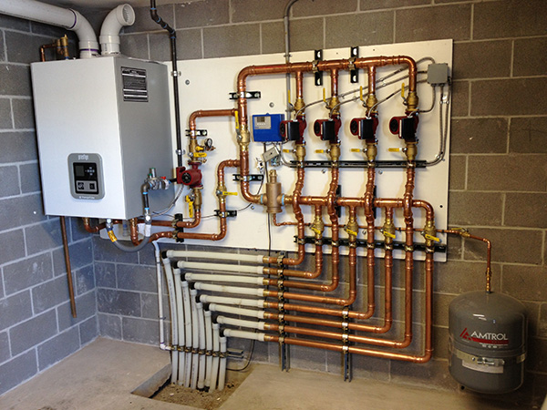 boiler system for hydronic driveway