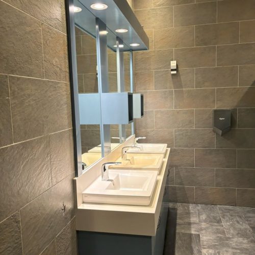 Flawless Commercial Restroom Plumbing for Turtle Jack's Mississauga 13 Interior shot of a clean commercial restroom, with new urinals installed.